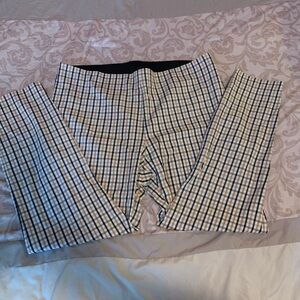 a new day Women's Black and White Checkered Straight Leg Pants